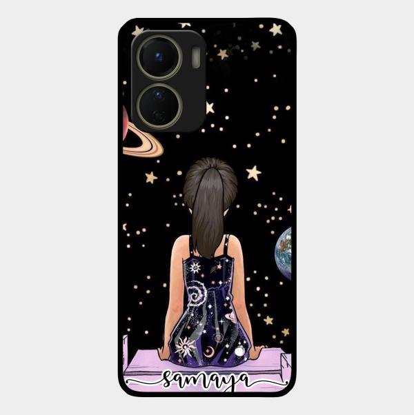 Girl In Universe Customised Glossy Metal Case Cover For Vivo T2X 5G
