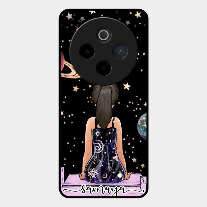Girl In Universe Customised Glossy Metal Case Cover For Vivo T4 5G