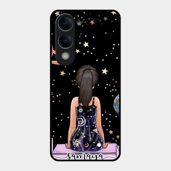 Girl In Universe Customised Glossy Metal Case Cover For Vivo T4 Lite 5G