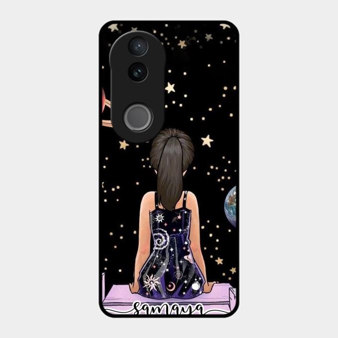 Girl In Universe Customised Glossy Metal Case Cover For Vivo T4R 5G