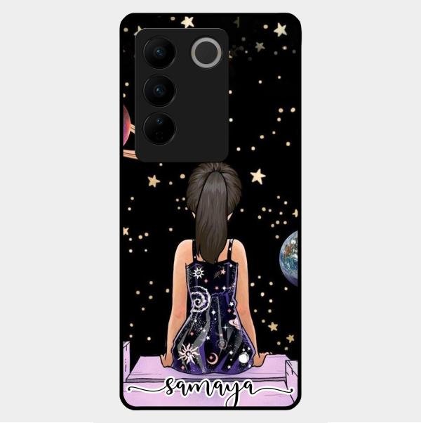 Girl In Universe Customised Glossy Metal Case Cover For Vivo V27 5G