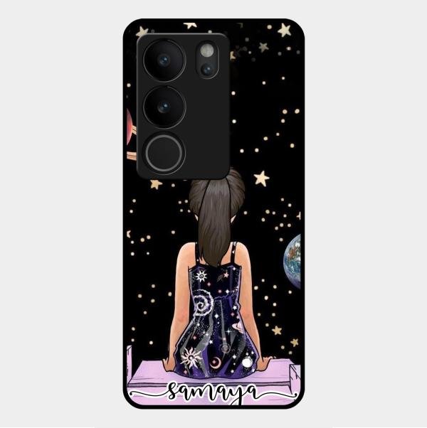 Girl In Universe Customised Glossy Metal Case Cover For Vivo V29 5G