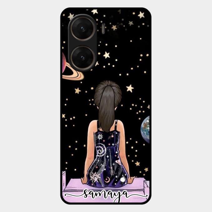 Girl In Universe Customised Glossy Metal Case Cover For Vivo V29E 5G