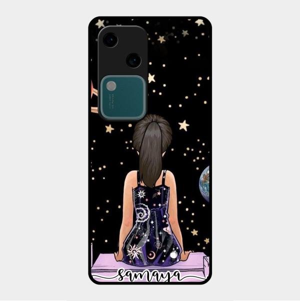 Girl In Universe Customised Glossy Metal Case Cover For Vivo V30 5G
