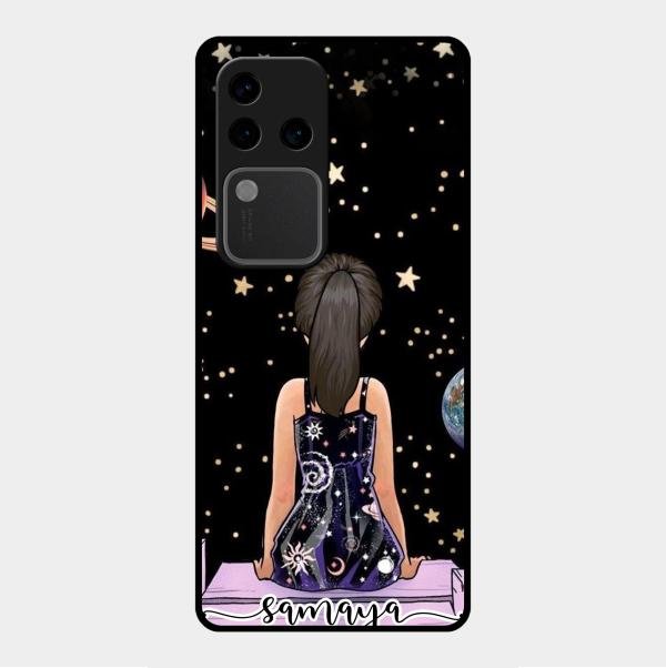 Girl In Universe Customised Glossy Metal Case Cover For Vivo V30 Pro 5G