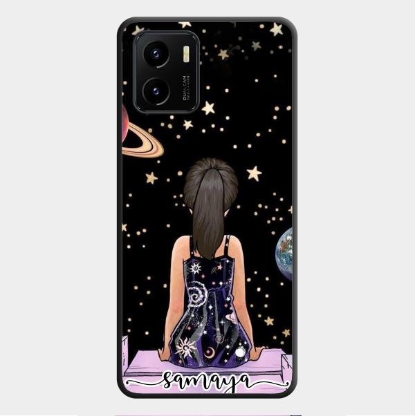 Girl In Universe Customised Glossy Metal Case Cover For Vivo Y01