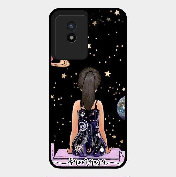 Girl In Universe Customised Glossy Metal Case Cover For Vivo Y02T