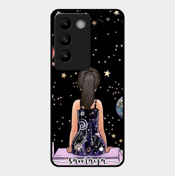 Girl In Universe Customised Glossy Metal Case Cover For Vivo Y200E 5G