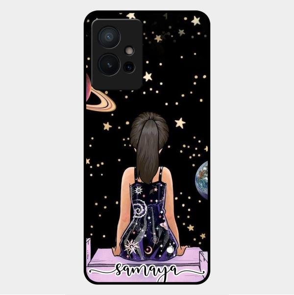 Girl In Universe Customised Glossy Metal Case Cover For Vivo Y75 5G