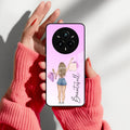 Girl With Bag Customize Name Glass Case For Realme/Narzo - ShopOnCliQ