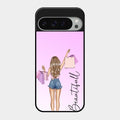 Girl With Bag Glass Case Cover For Google Pixel 9 Pro Xl