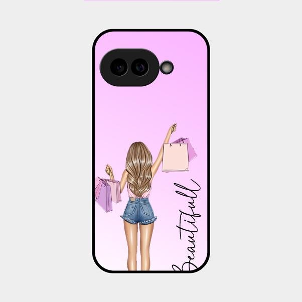 Girl With Bag Glass Case Cover For Google Pixel 9A 5G