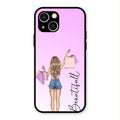 Girl With Bag Glass Case Cover For iPhone 13
