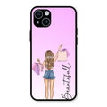 Girl With Bag Glass Case Cover For iPhone 14 Plus