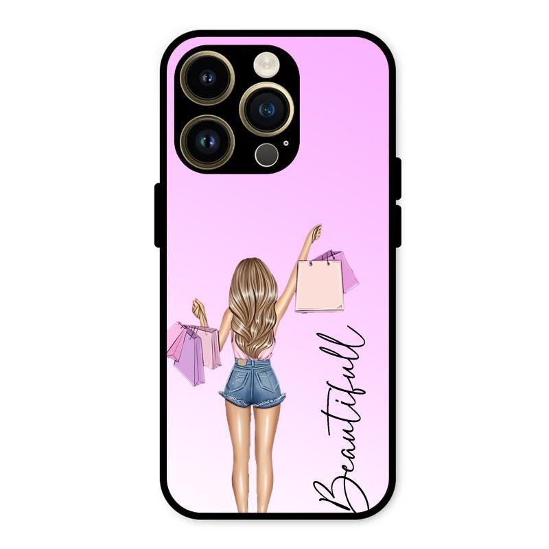 Girl With Bag Glass Case Cover For iPhone 14 Pro