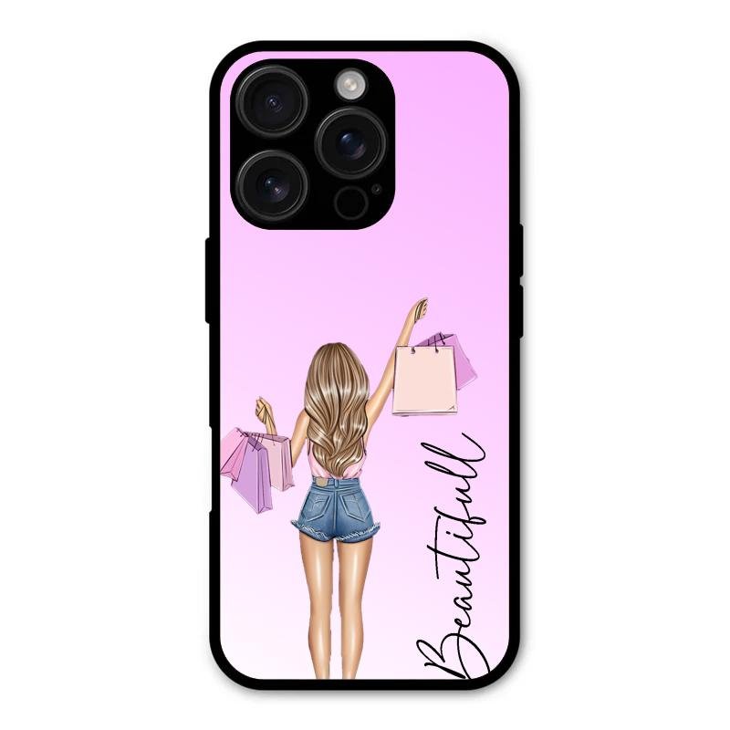 Girl With Bag Glass Case Cover For iPhone 16 Pro