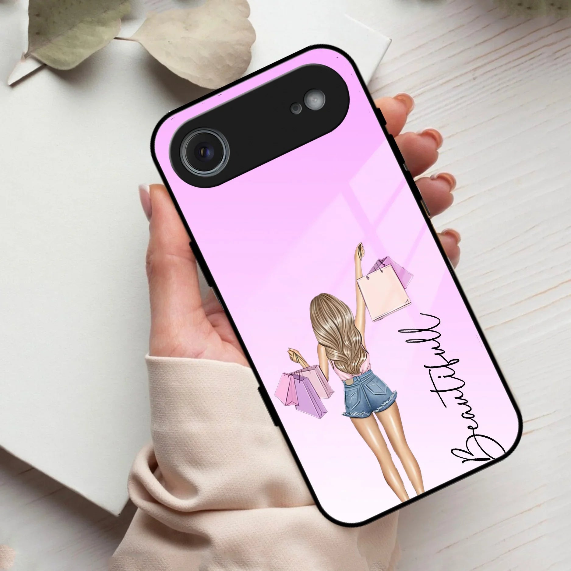 Girl With Bag Glass Case Cover For iPhone - ShopOnCliQ