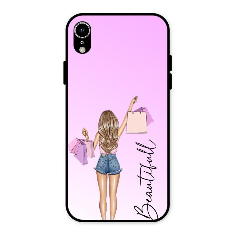 Girl With Bag Glass Case Cover For iPhone XR