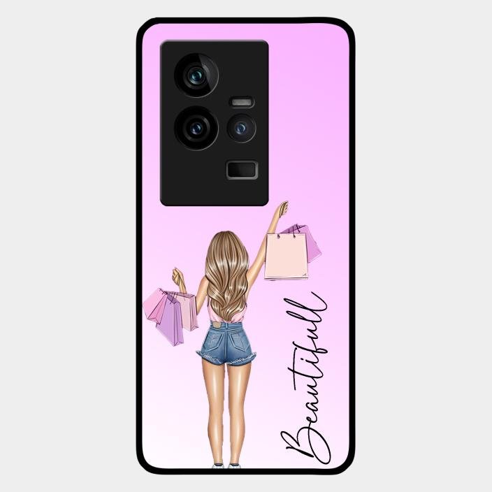 Girl With Bag Glass Case Cover For Iqoo 11 5G