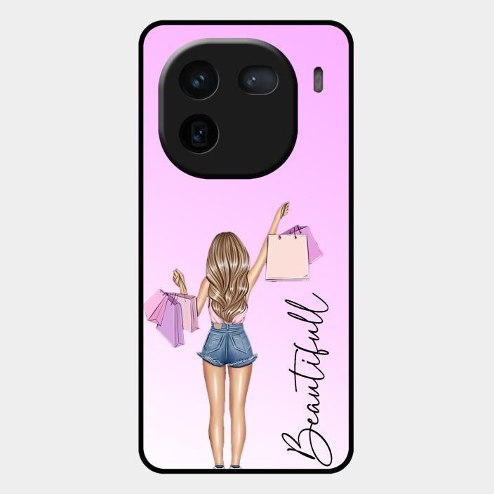 Girl With Bag Glass Case Cover For Iqoo 12 5G