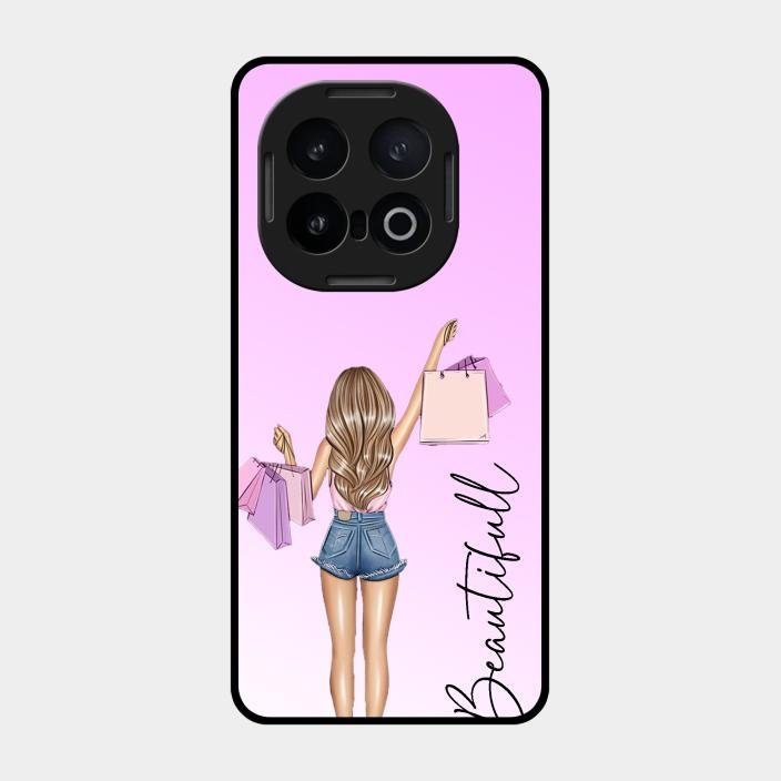 Girl With Bag Glass Case Cover For Iqoo 13 5G