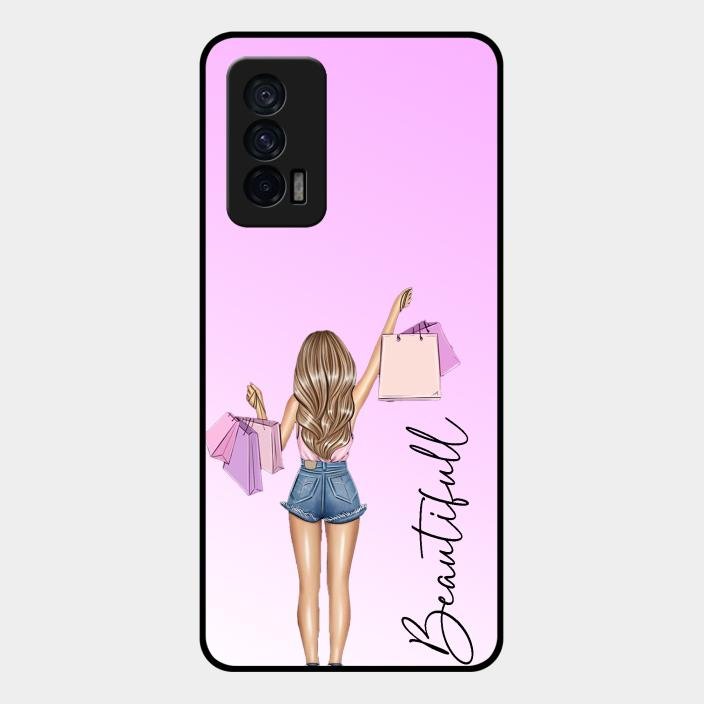 Girl With Bag Glass Case Cover For Iqoo 7 5G