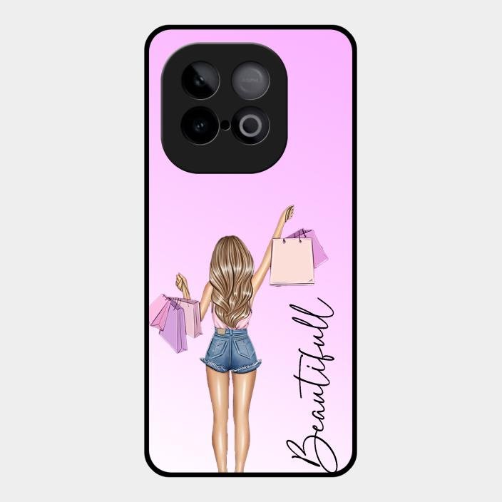 Girl With Bag Glass Case Cover For Iqoo Neo 10 5G