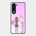 Girl With Bag Glass Case Cover For Iqoo Z10 Lite