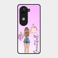 Girl With Bag Glass Case Cover For Iqoo Z9S 5G