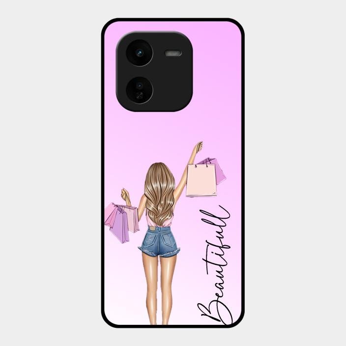 Girl With Bag Glass Case Cover For Iqoo Z9X 5G