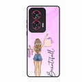 Girl With Bag Glass Case Cover For Motorola Edge 50 Fusion 5G