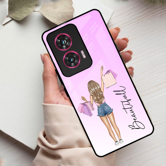 Girl With Bag Glass Case Cover For iPhone - ShopOnCliQ
