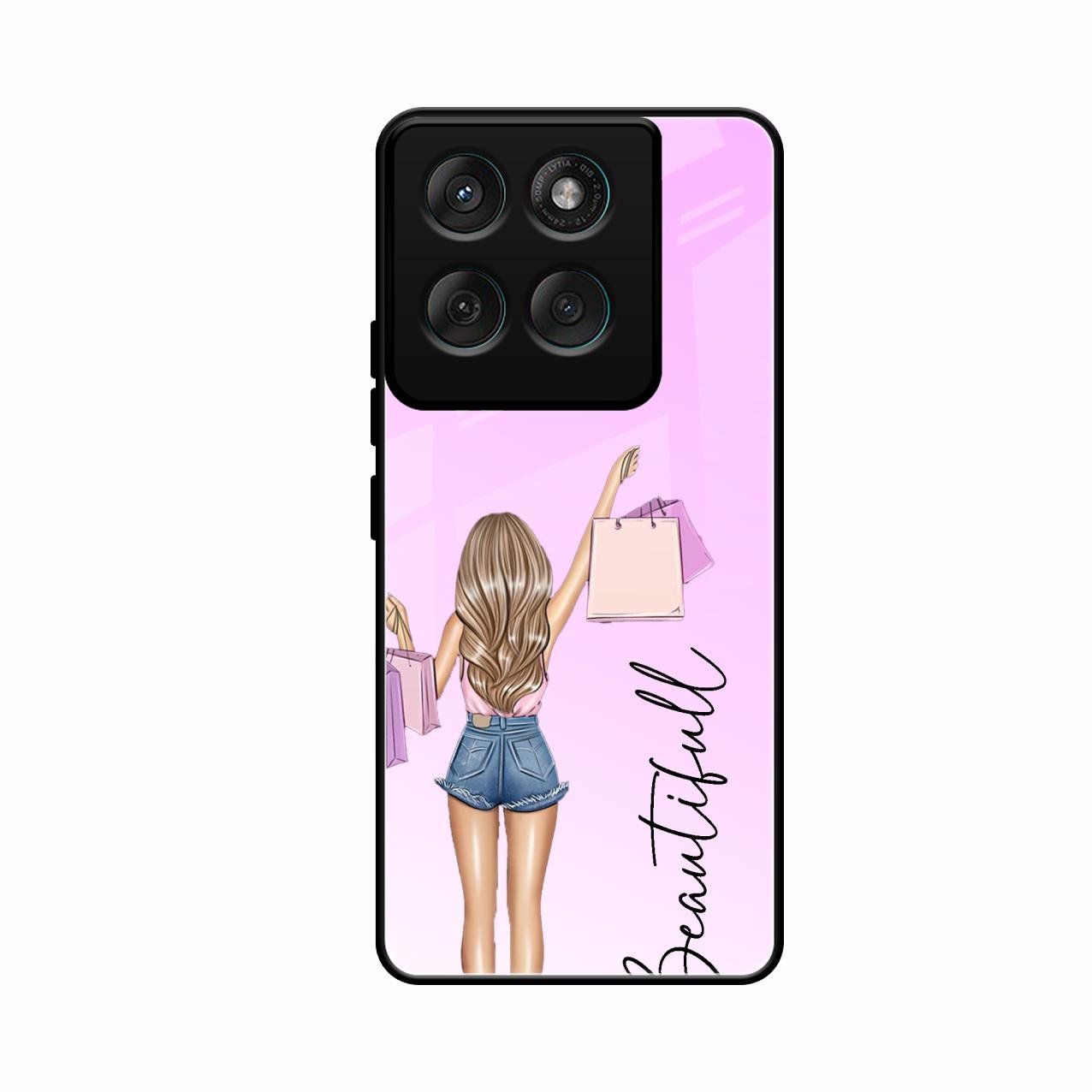 Girl With Bag Glass Case Cover For Motorola Edge 60 5G
