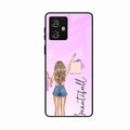 Girl With Bag Glass Case Cover For Motorola G54 5G