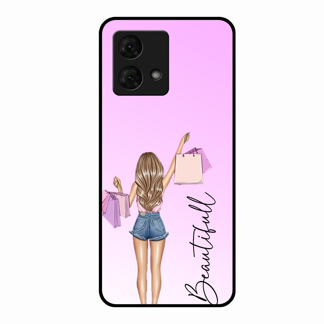 Girl With Bag Glass Case Cover For Motorola g84 5G