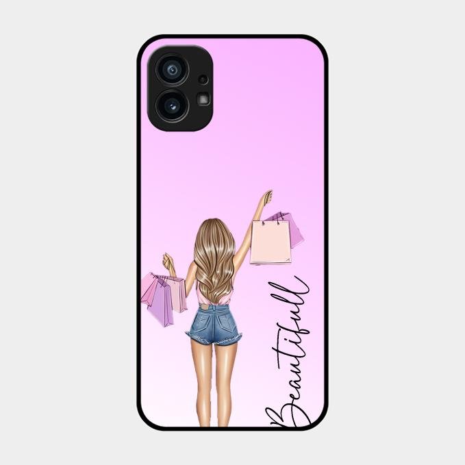 Girl With Bag Glass Case Cover For Nothing Phone 1