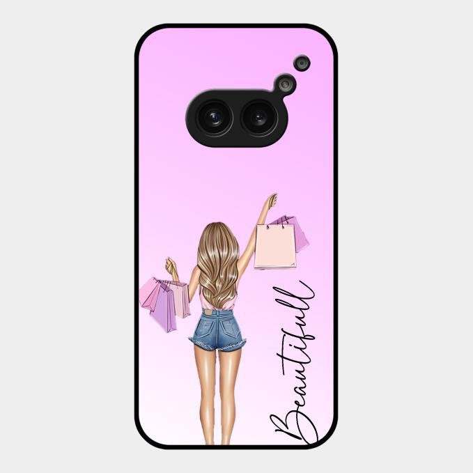Girl With Bag Glass Case Cover For Nothing Phone 2A 5G