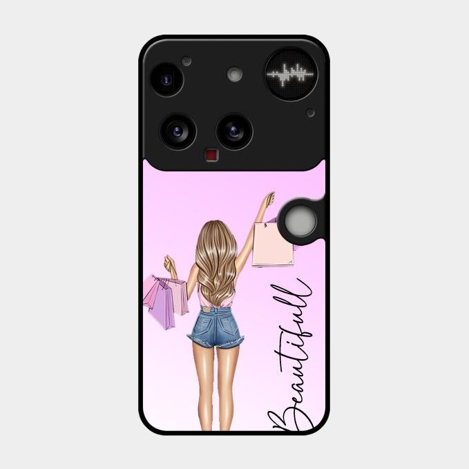 Girl With Bag Glass Case Cover For Nothing Phone 3 5G