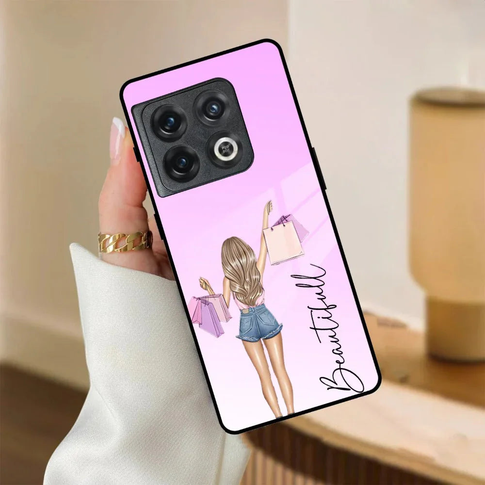Girl With Bag Glass Case Cover For OnePlus - ShopOnCliQ