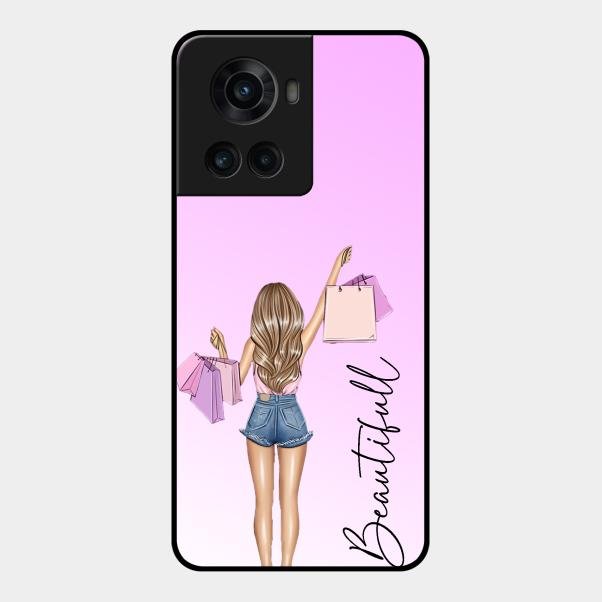 Girl With Bag Glass Case Cover For Oneplus 10R 5G