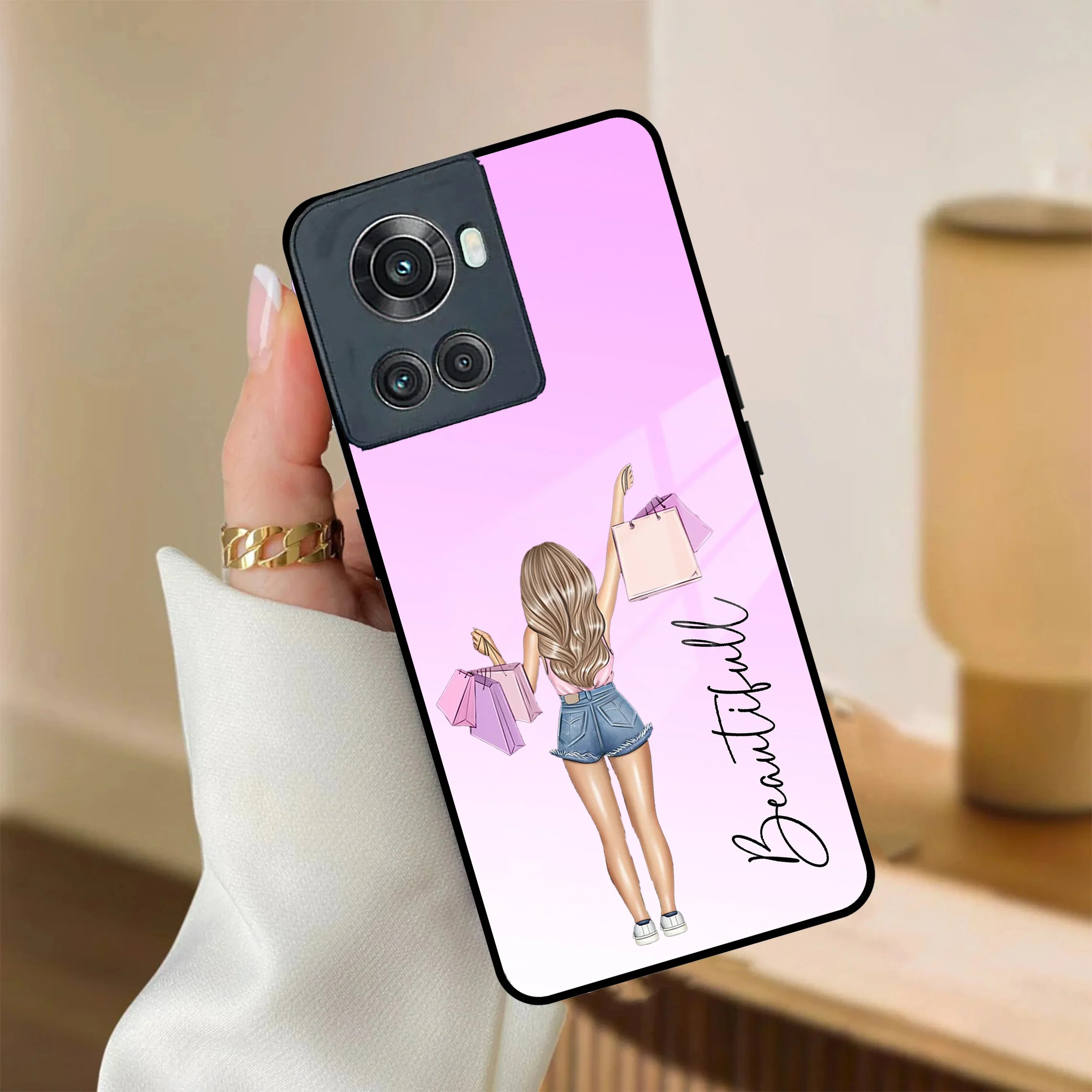Girl With Bag Glass Case Cover For OnePlus - ShopOnCliQ