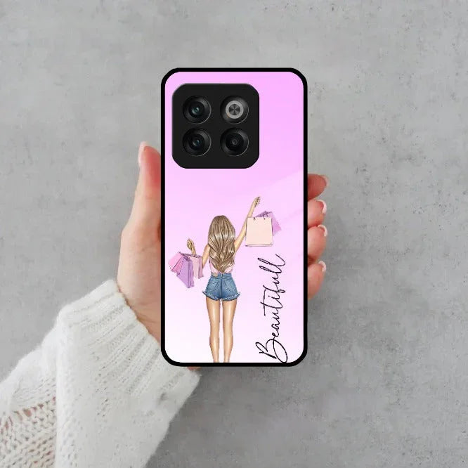 Girl With Bag Glass Case Cover For OnePlus - ShopOnCliQ