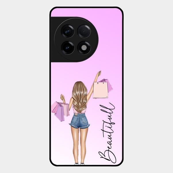 Girl With Bag Glass Case Cover For Oneplus 11R 5G