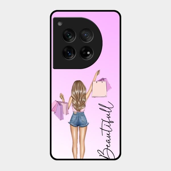 Girl With Bag Glass Case Cover For Oneplus 12 5G
