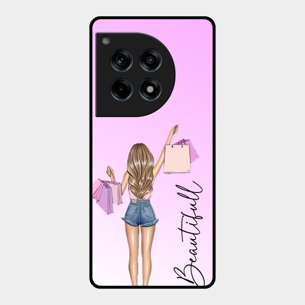 Girl With Bag Glass Case Cover For Oneplus 12R 5G