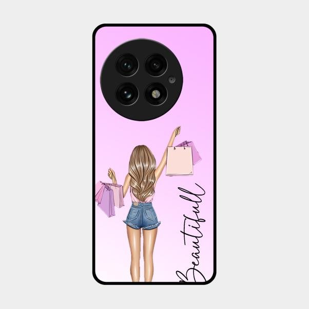 Girl With Bag Glass Case Cover For Oneplus 13 5G