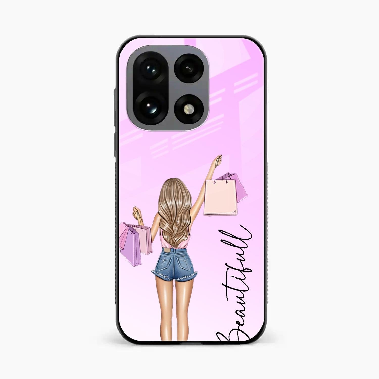 Girl With Bag Glass Case Cover For OnePlus 15 5G