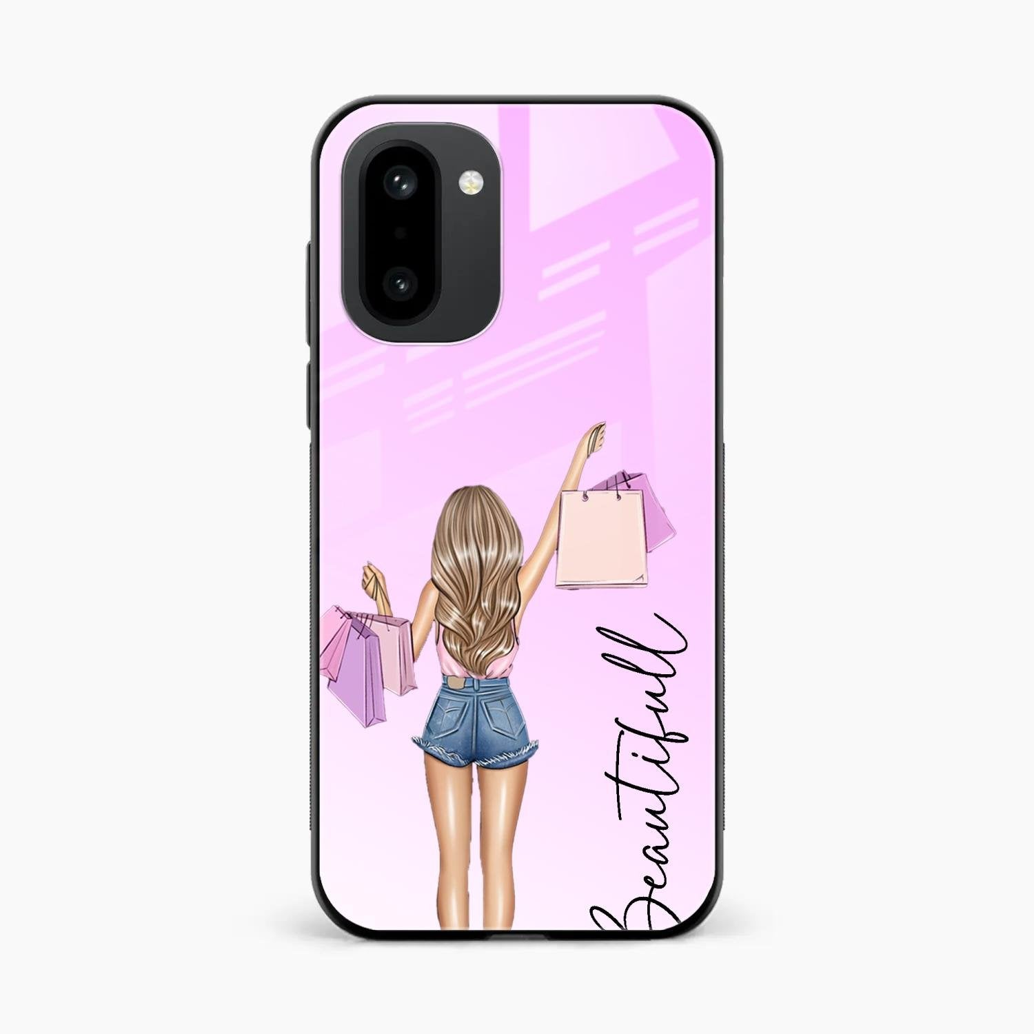 Girl With Bag Glass Case Cover For OnePlus 15R 5G