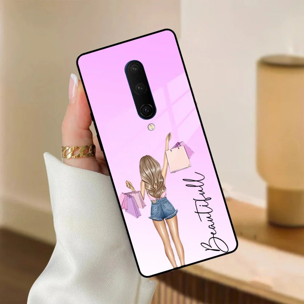Girl With Bag Glass Case Cover For OnePlus - ShopOnCliQ