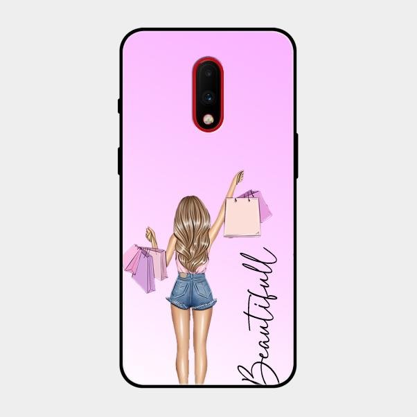 Girl With Bag Glass Case Cover For Oneplus 7